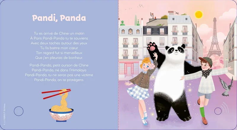 Mes premières chansons de Chantal Goya Livre sonore et d'éveil avec 7 puces sonores + 2 piles AAA Bébé dès 6 mois
