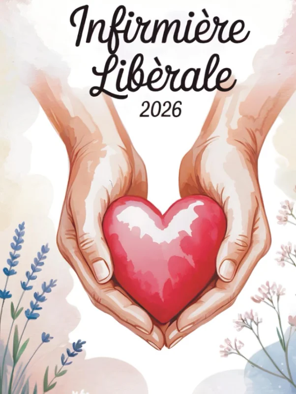 Agenda Infirmière Libérale 2026: Organisateur de tournée journalier, Grand format, 1 jour par page de 5h à 22h45 avec intervalle de 15 min,+ km + CA et bilan mensuel