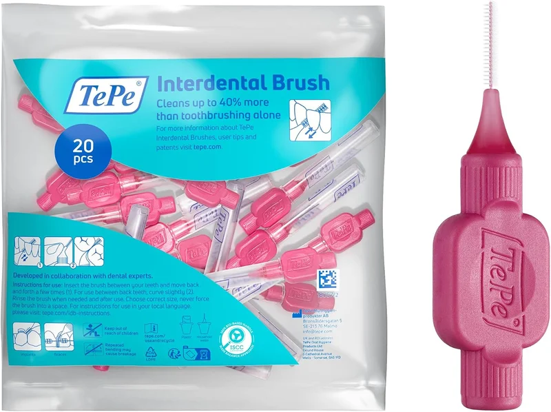 Brossettes Interdentaires TePe Originales, Rose 0.4mm/ISO 0, 8pcs