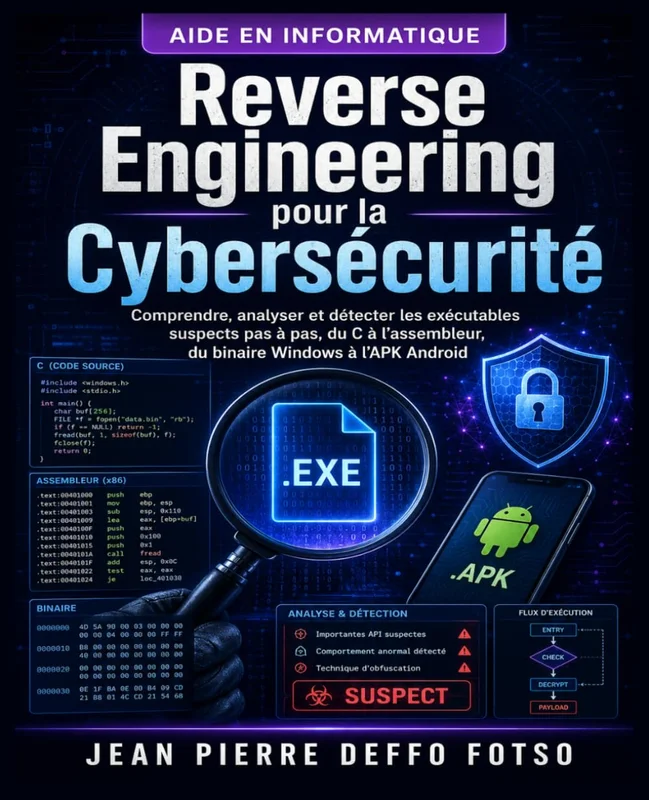 Reverse Engineering pour la Cybersécurité: Comprendre, analyser et détecter les exécutables suspects pas à pas, du C à l’assembleur, du binaire Windows à l’APK Android 2