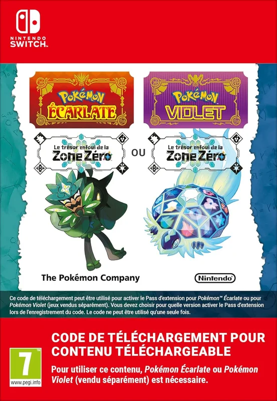 Pokémon Écarlate/Violet Le trésor enfoui de la Zone Zéro | Nintendo Switch – Code jeu à télécharger