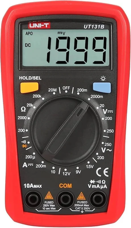 UNI-T UT131B Digital Multimeter AD/DC Voltage Current Tester with Resistance Capacity, NCV Test and Temperature Measurement