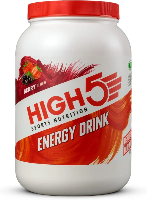 HIGH5 Energizing Drink Suitable for Vegans Refreshing Carbohydrate/Electrolyte Mix Berries 2.2kg