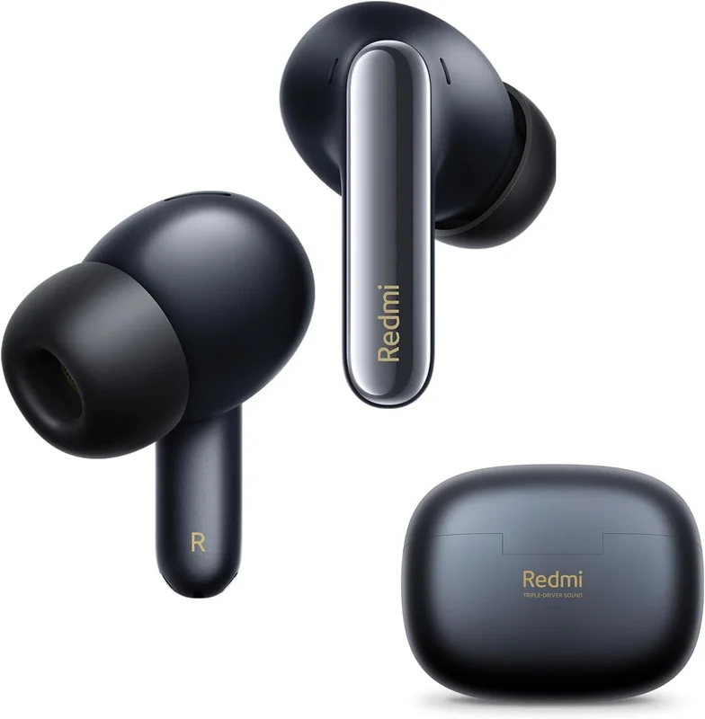 XIAOMI Redmi Buds 6 Pro – Écouteurs Bluetooth Intra-Auriculaires, ANC 55dB, Audio dimensionnel, Hi-Res/LDAC, 9.5h+36h autonomie, IP54, Triple Haut-Parleur, Noir
