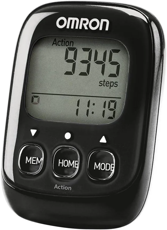 OMRON Walking Style IV Pedometer with Accurate 3D Sensor Black