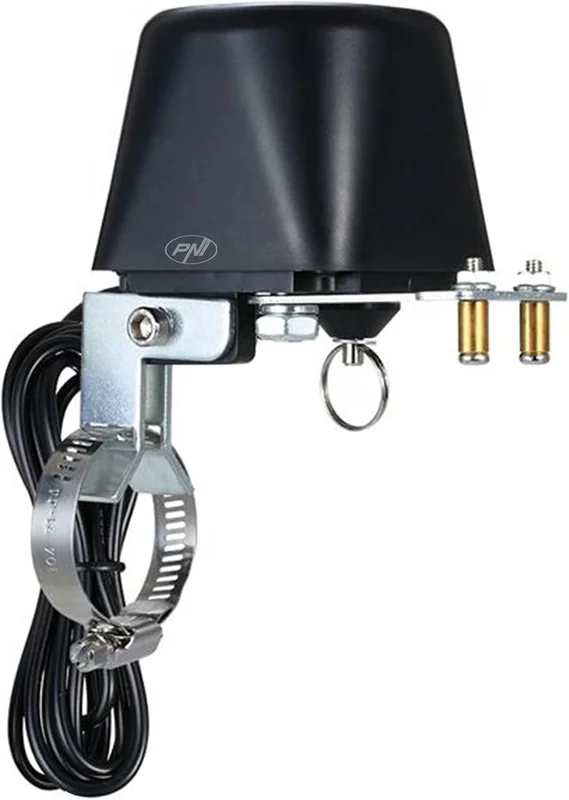 PNI PNI-HS541 Safe House HS541 Smart Valve with Wi-Fi, for Shutting Off Water Gas Pipe Power via Internet, Black