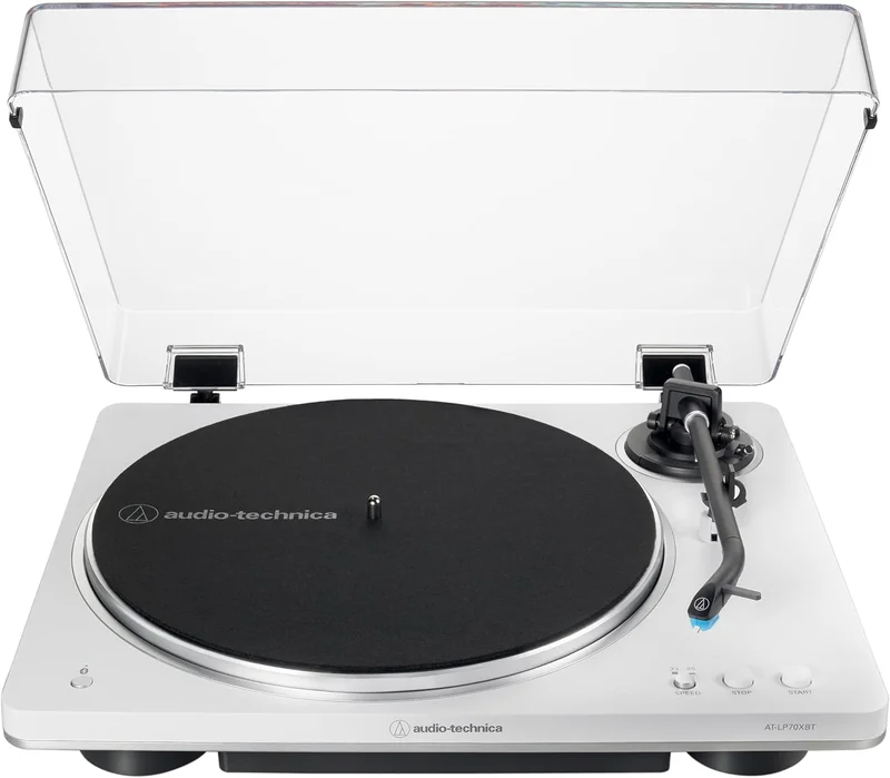 Audio-Technica AT-LP70XBT Belt Drive Wireless Automatic Turntable (White/Black)