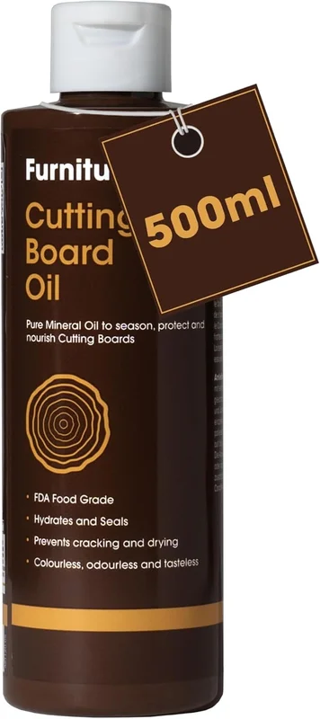 Chopping Board Oil - Premium Food Grade Mineral Oil Protects and Restores Wood Chopping Boards, Butcher Blocks and Worktops - 500ml