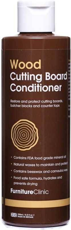 Furniture Clinic Chopping Board Conditioner (250ml) - Food Grade Mineral Oils & Waxes Formula to Restore and Maintain Your Chopping Boards