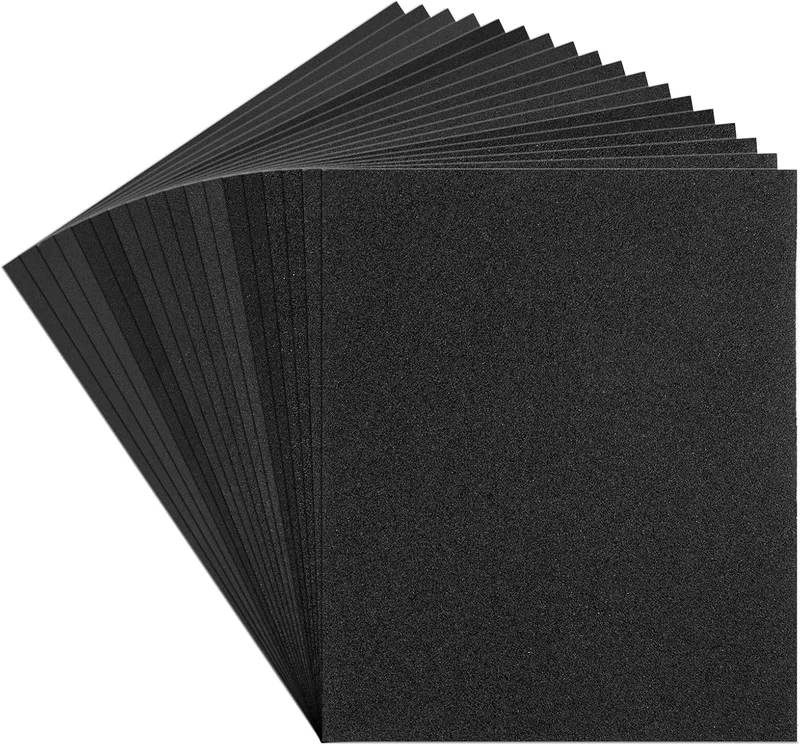 Carehabi 18 Sheets 60 80 120 150 180 240 320 400 600 Wet and Dry Sandpaper for Car Furniture Wood Metal Stone Varnish Glass 23 x 28 cm