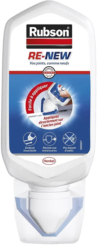 Rubson Re-New, Sanitary Silicone Without Removing Old Seal, 80 ml, White