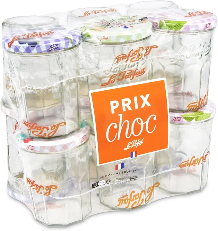 Le Parfait 1978030.0 Set of 12 Transparent Glass Jam Containers 24 x 16 x 23 cm