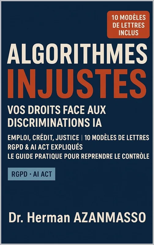 Algorithmes injustes vos droits face aux discriminations IA: Emploi, Crédit, Justice | 10 Modèles de Lettres | RGPD & AI Act Expliqués | Le