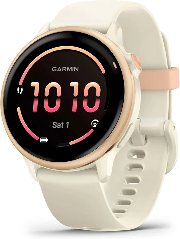 Garmin vívoactive 6, GPS Sport & Health Smartwatch, White/Peach, 42 mm