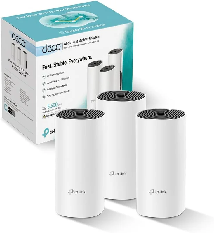 TP-Link Deco E4 (3-pack) Fast Mesh WiFi Systems - Parental Control