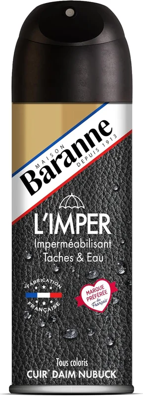 BARANNE Waterproofing - Rain & Stain Protection - Suede Leather Nubuck Textile - Invisible Hydrophobic Barrier Spray - Shoe & Accessory - Preserves Flexibility & Breathability - Aerosol 200ml