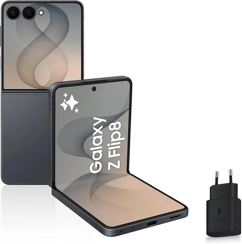 Samsung Galaxy Z Flip8, Smartphone with AI, 256 GB, Graphite, FR Version [Energy Class A]