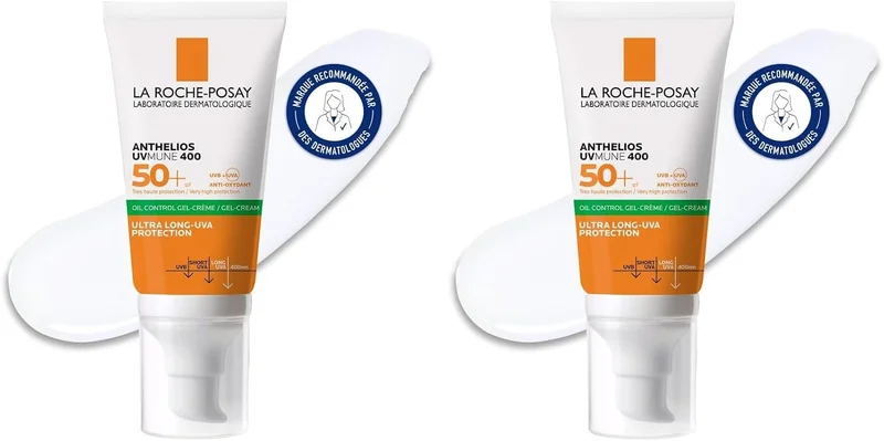 La Roche-Posay - Anthelios UVMune 400 - Sunscreen SPF 50 - High sun protection - Gel-Cream texture - Invisible and non-greasy finish - Face Care For Combination to Oily Acne-prone Skin