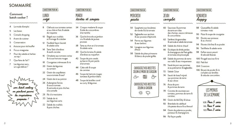 Batch cooking libre - Petit budget, 50 recettes pour composer soi-même sa semaine à l'avance