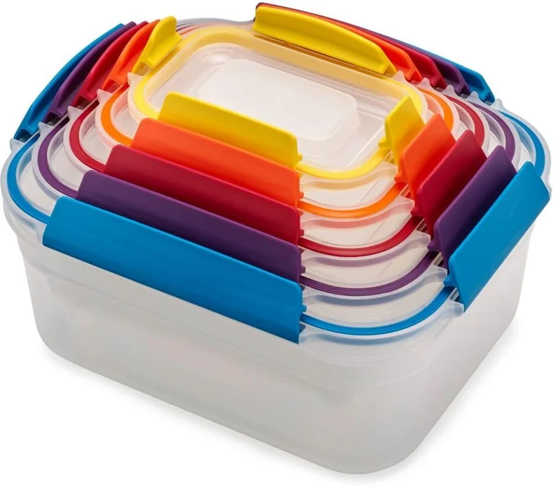 Joseph Joseph Nest Lock Set of 5 Plastic Food Boxes, Lunch Box, Food Storage, Kitchen Storage and Organization, Multi-Colour