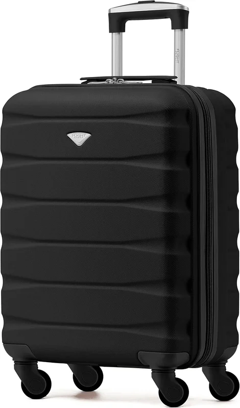 Flight Knight Lightweight Cabin Luggage with 4 ABS Wheels Approved by More Than 30 Airlines, Including Air France, EasyJet and Lufthansa 55x40x23cm