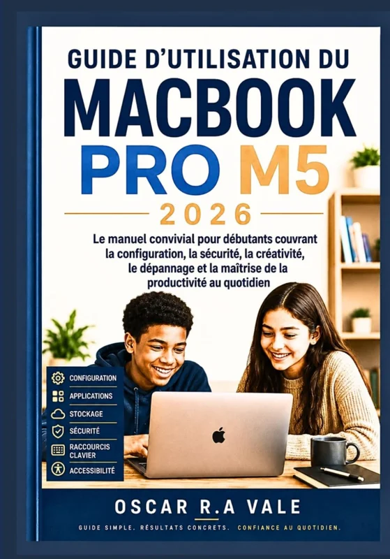 GUIDE D’UTILISATION DU MACBOOK PRO M5 2026: Le manuel convivial pour débutants couvrant la configuration, la sécurité, la créativité, le dépannage et la maîtrise de la productivité au quotidien