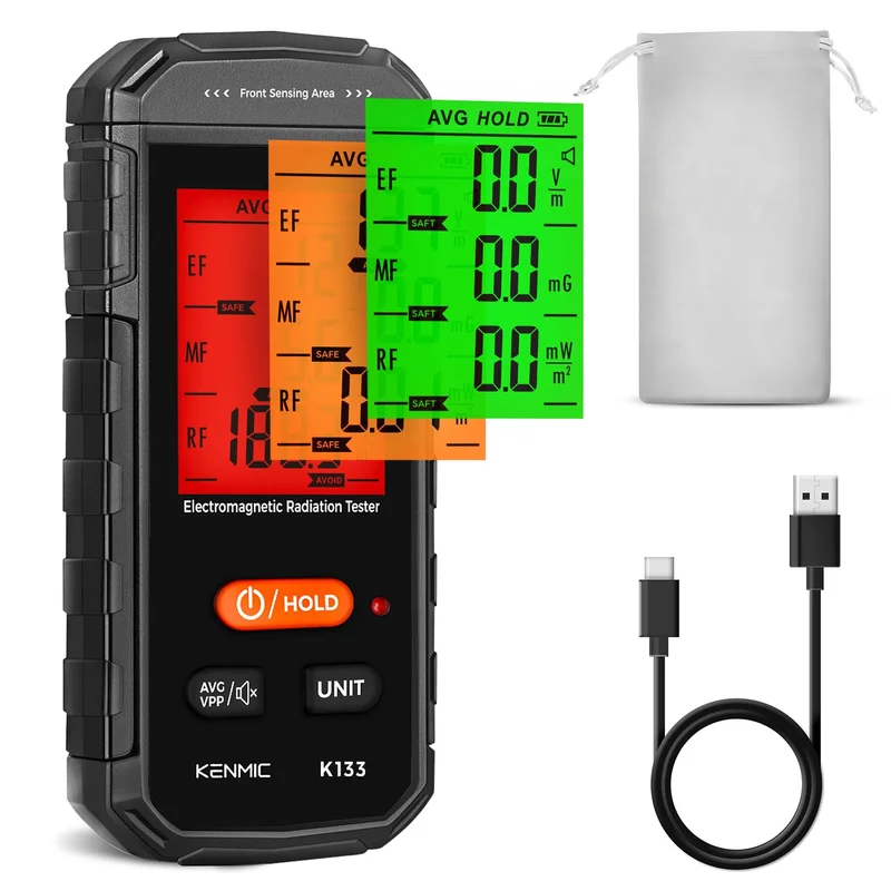 EMF Detector, 3-in-1 EF/MF/RF Meter