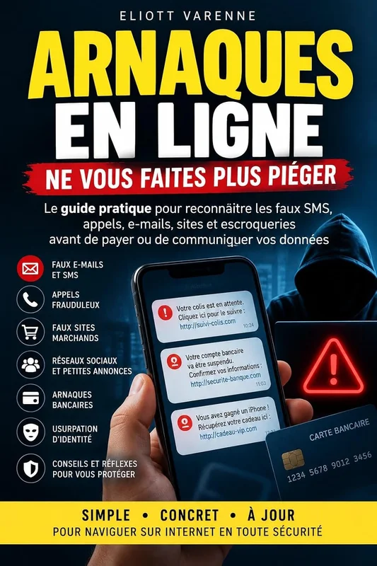 Arnaques en ligne : ne vous faites plus piéger: Le guide pratique pour reconnaître les faux SMS, appels, e-mails, sites et escroqueries avant de payer ou de communiquer vos données