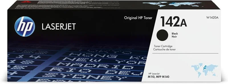 HP 142A Black, W1420A, 950 Page Original Toner Cartridge, Compatible with LaserJet M110w, M140w and LaserJet Printers M110we and M140we