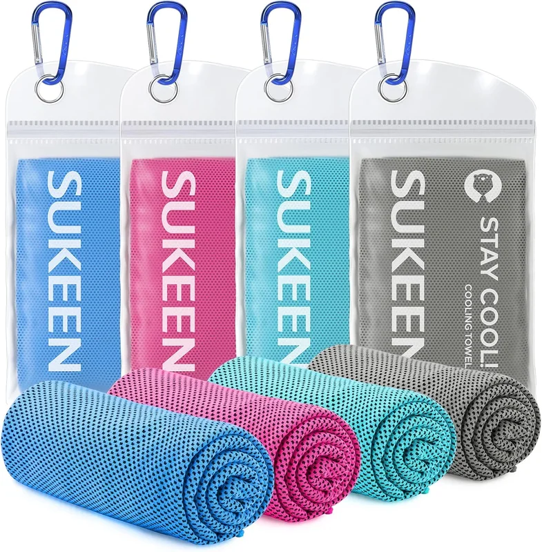 Sukeen Cooling Neck Towel Set, Cooling Towel, Sports Towel, Ice Towels for Hiking, Running, Tennis, Travel