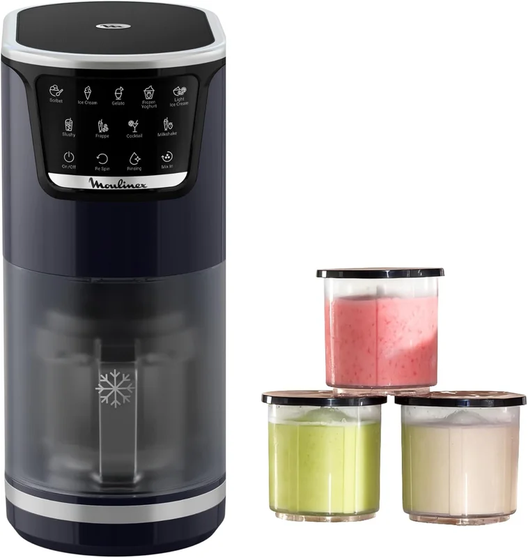 Moulinex Dolci, Machine à glaces, 10 programmes, Nettoyage automatique, Technologie 1-Step Perfector, MJ6038F0