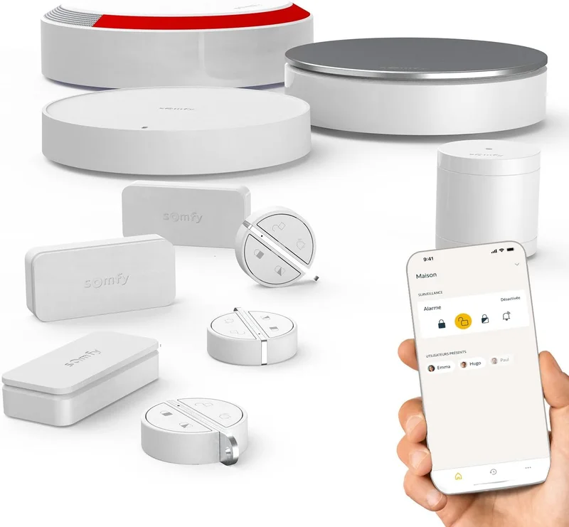 Somfy 1875281 - Home Alarm Essential Plus, WiFi Smart Home Alarm, Pre-Intrusion Detection, Compatible with Alexa, Google Assistant and Tahoma, Scalable System, Optional Remote Monitoring