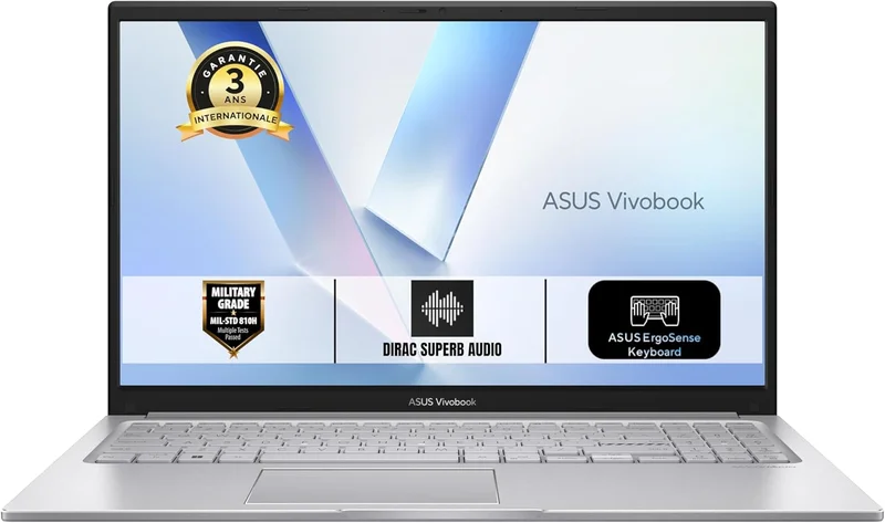 ASUS Vivobook 15 X1504VA-BQ3577W 15.6 Inch FHD (Intel Core i5-120U, 16GB DDR4, 512GB SSD, Intel Graphics, Windows 11 Home) – AZERTY Keyboard